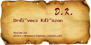 Drávecz Kászon névjegykártya
